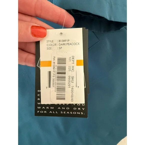 Gallery NWT Teal Women's All Seasons Button Jacket Removable Liner & Hood PS - Picture 12 of 16